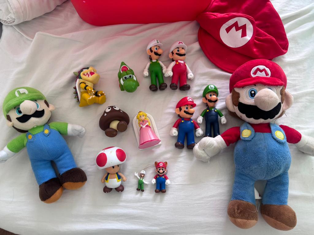 Super mario poppetjes, knuffels en pet, Super Mario, Ophalen of Verzenden, Gebruikt, Overige typen