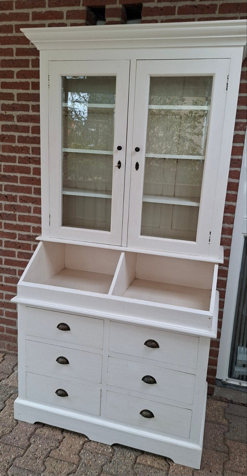 landelijke servies of buffet  kast, Ophalen, 100 tot 150 cm, 200 cm of meer, Met lade(s)