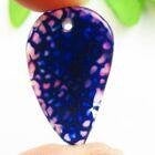 28x17x3mm Blue Pink Dragon  Agate Wing kettinghanger, Ophalen of Verzenden, Nieuw, Overige kleuren, Overige materialen