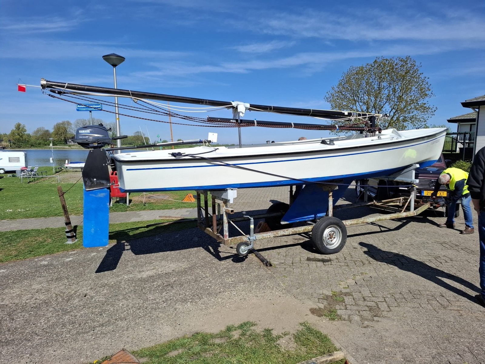 Valk Zeilboot met BBM en Trailer, vraagprijs € 2.500,—, Watersport en Boten, Ophalen, Overige merken, Gebruikt, Tot 1.00 meter