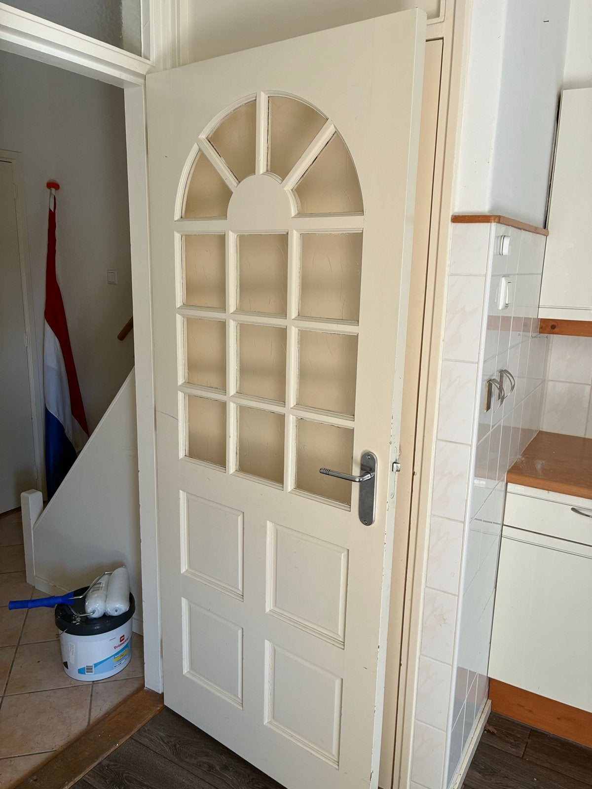 2 Deuren met glas - 201x82 cm, Ophalen, Gebruikt, 80 tot 100 cm, Binnendeur