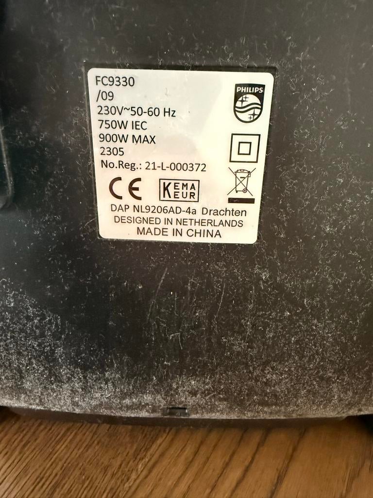 Philips stofzuiger FC9330, Gebruikt, Stofzuiger, Ophalen of Verzenden, Minder dan 1200 watt