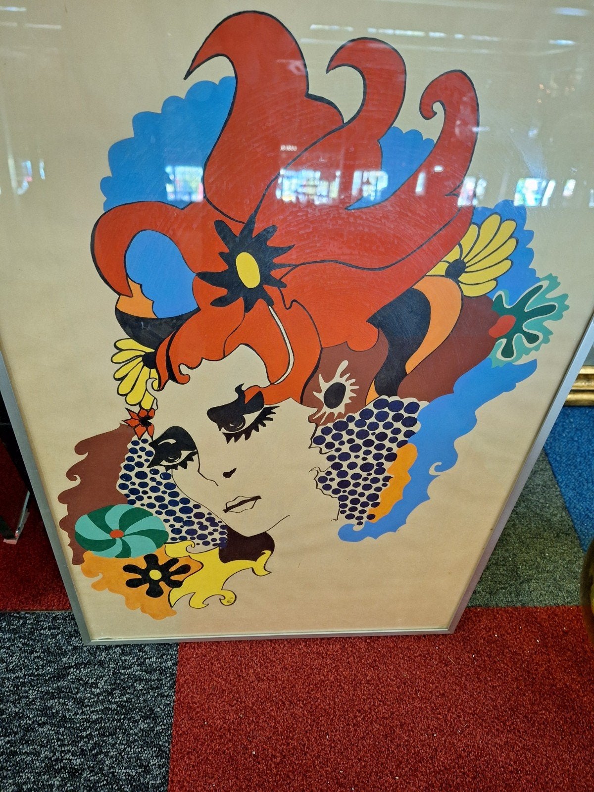 Pop Art print uit de Jaren '70, Figuren, Papier/karton, Ophalen of Verzenden, Print