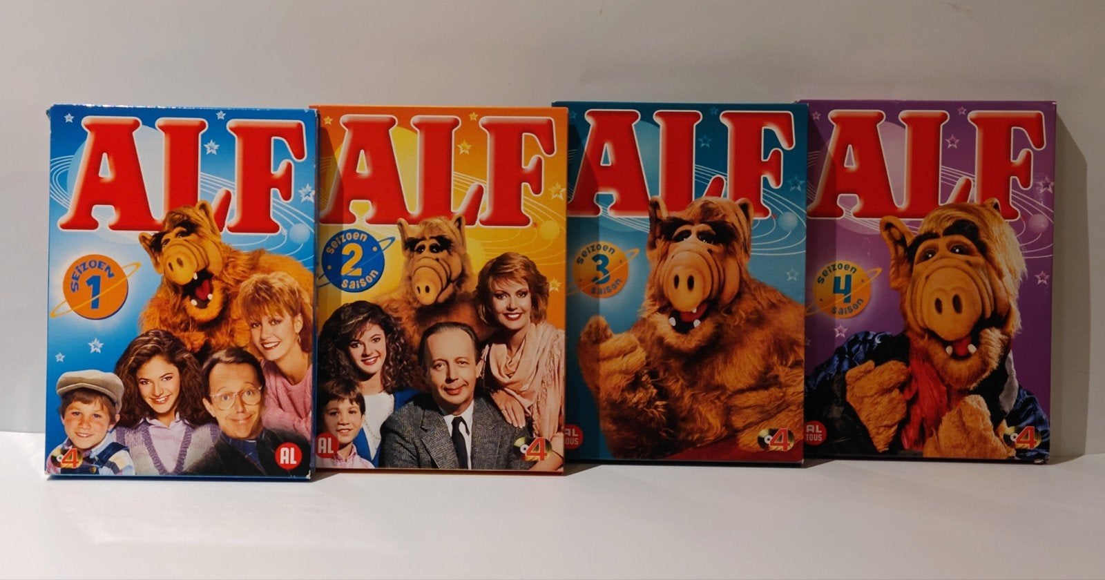 ALF - Complete Serie (Seizoenen 1-4) DVD set nostalgie cult, Cd's en Dvd's, Ophalen of Verzenden, Zo goed als nieuw, Komedie, Engels