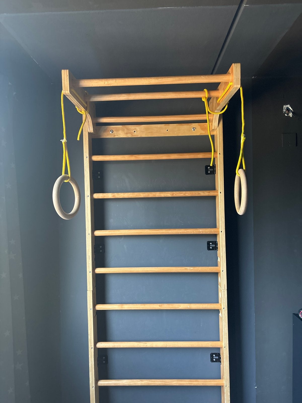 Houten klimrek met ringen en klimtouw, Kinderen en Baby's, Ophalen, Gebruikt, Klimtouw