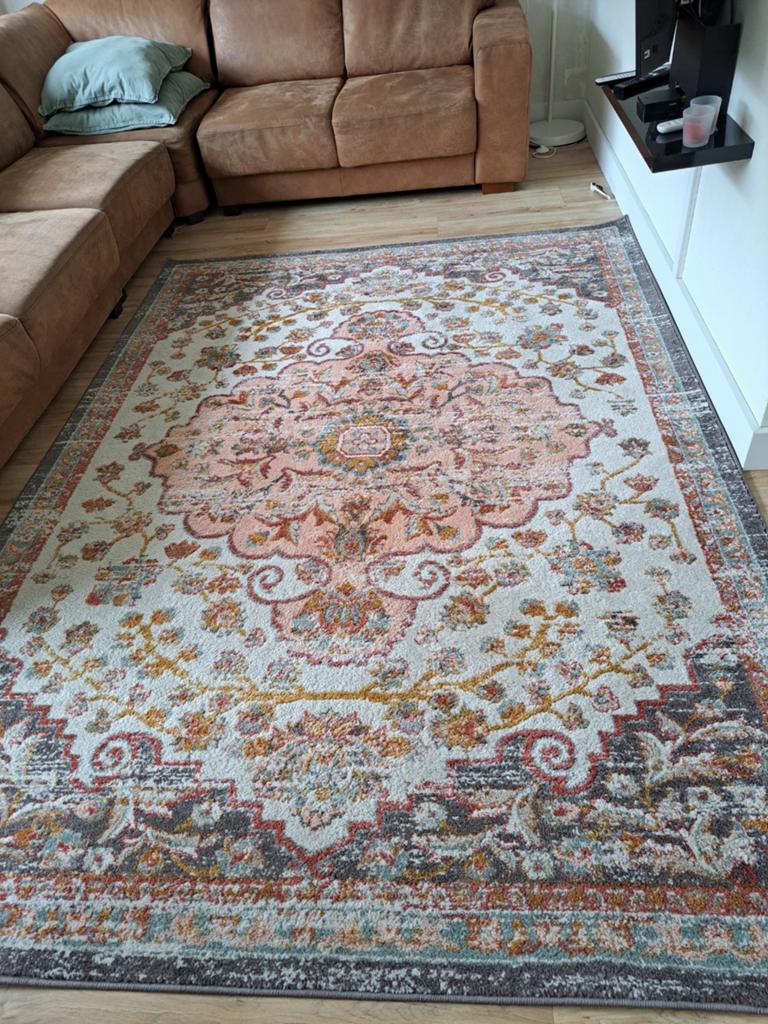 Vintage vloerkleed met Perzisch patroon - Zo goed als nieuw, Huis en Inrichting, Stoffering | Tapijten en Kleden, Ophalen, 200 cm of meer