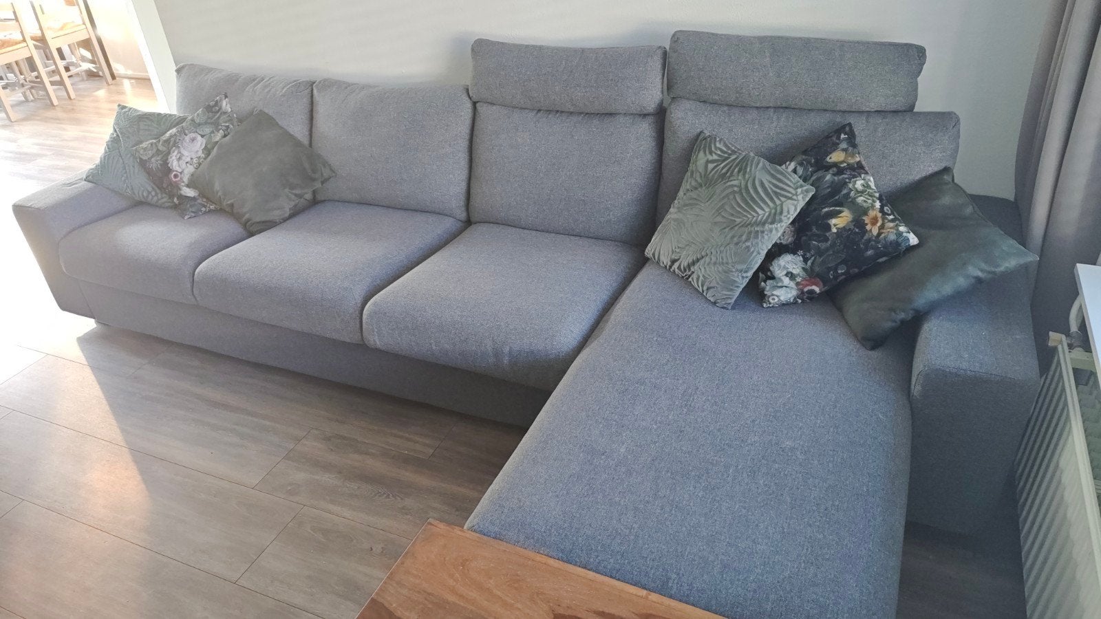Ikea VIMLE bankstel GUNNARED midden grijs, Huis en Inrichting, Ophalen, Hoekbank, 300 cm of meer, Zo goed als nieuw
