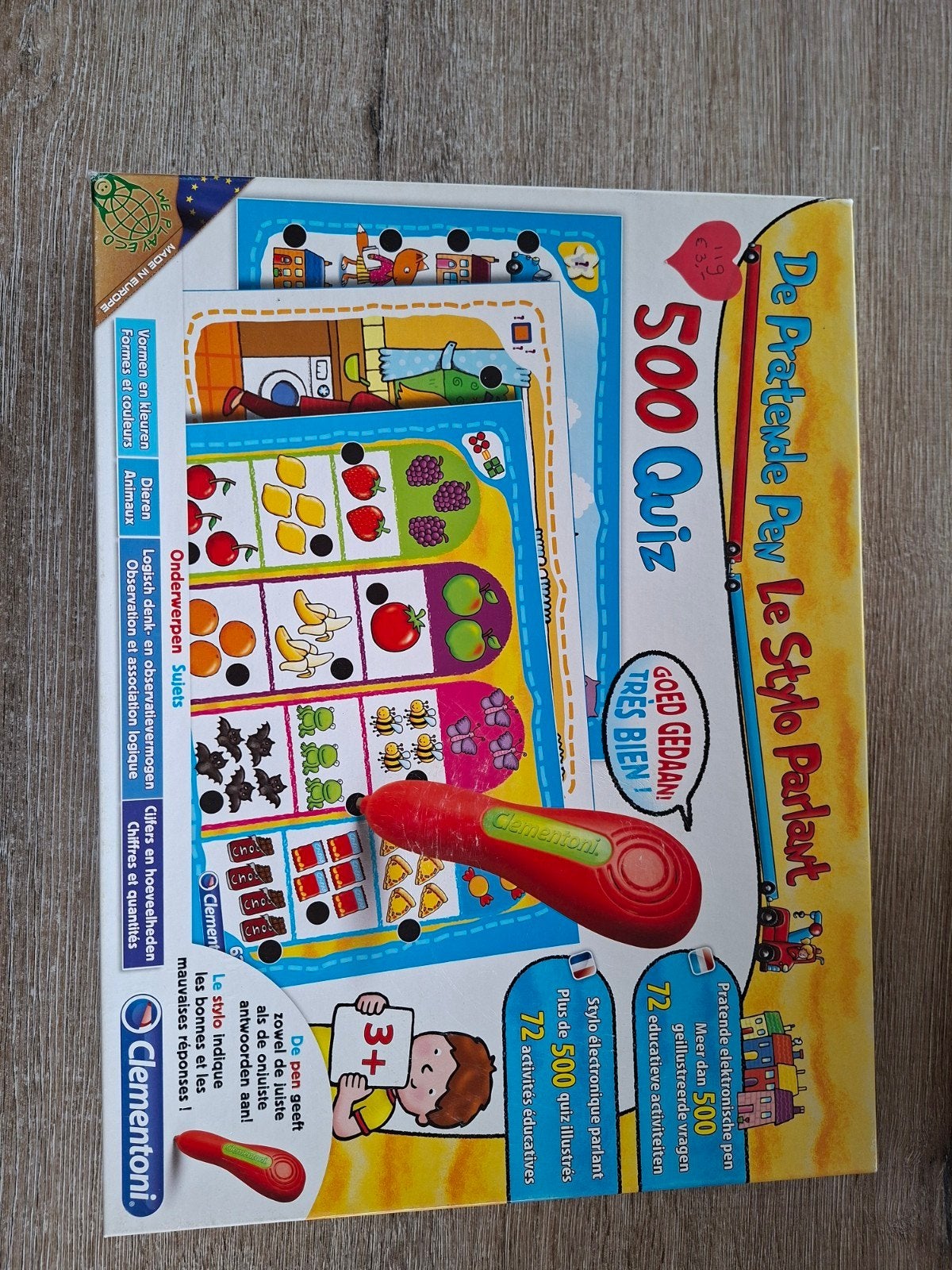 Clementoni De Pratende Pen 500 Quiz - Educatief spel, Ophalen, Zo goed als nieuw, Puzzelen