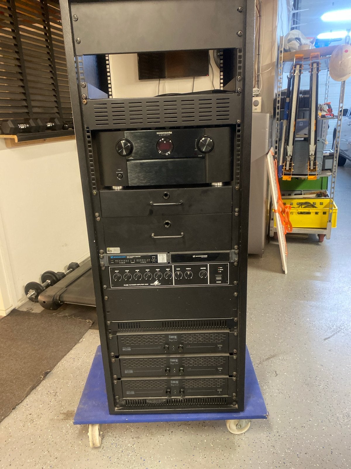 Professionele Audio Rack met Marantz, Sennheiser, Monacor, Ophalen of Verzenden, Gebruikt, Audio