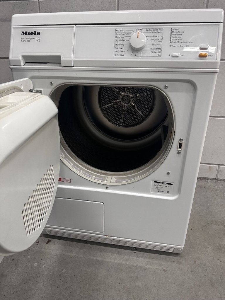 Miele T 8803 C condensdroger, Ophalen, 6 tot 8 kg, Gebruikt, 85 tot 90 cm