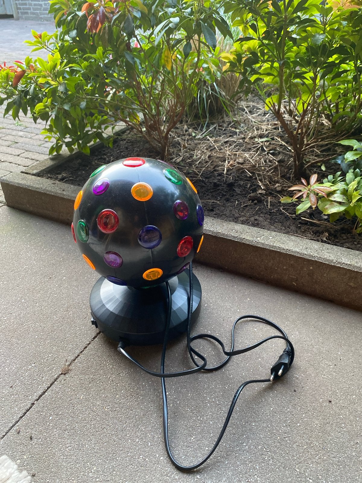 Discobal met gekleurde lampjes, Hobby en Vrije tijd, Feestartikelen, Ophalen, Gebruikt, Feestartikel, Overige