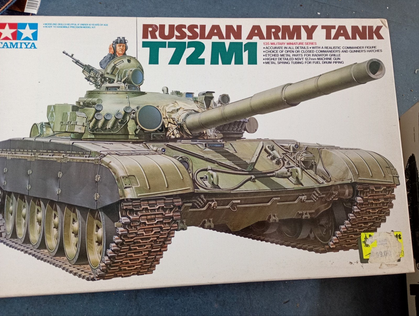 Tamiya Russian Army Tank T72 M1 Modelbouwkit, Tank, Verzenden, 1:32 tot 1:50, Nieuw