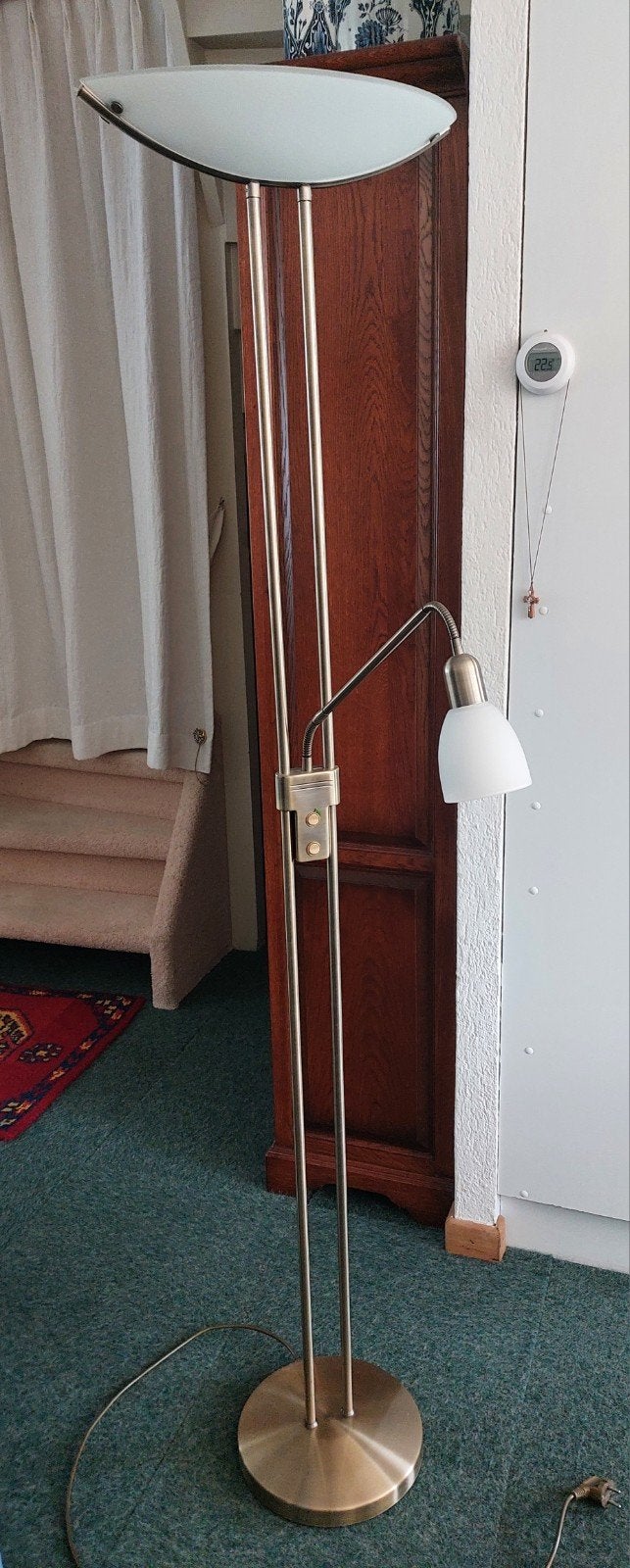 messing  staande lamp, Huis en Inrichting, Ophalen, Zo goed als nieuw, 150 tot 200 cm