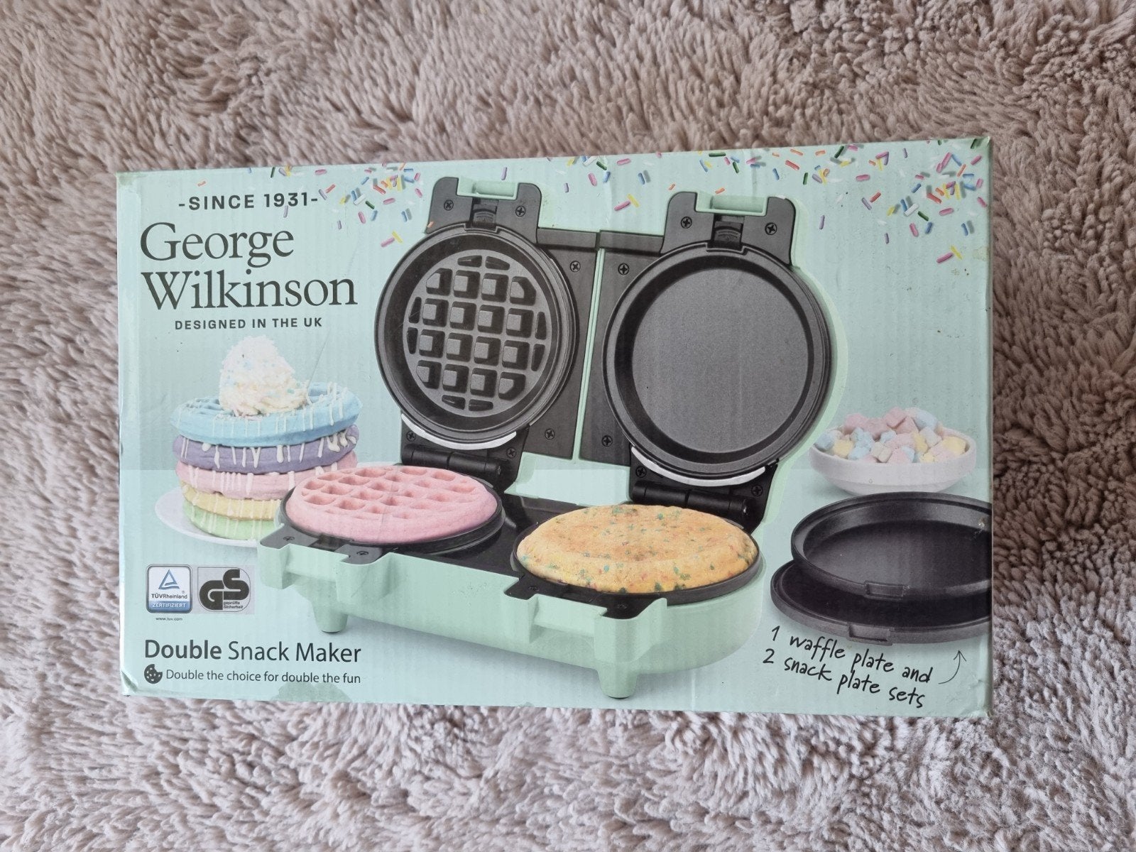 George Wilkinson Dubbele Snack Maker - Wafel- en Snackijzer, Ophalen of Verzenden, Uitneembare platen, Nieuw