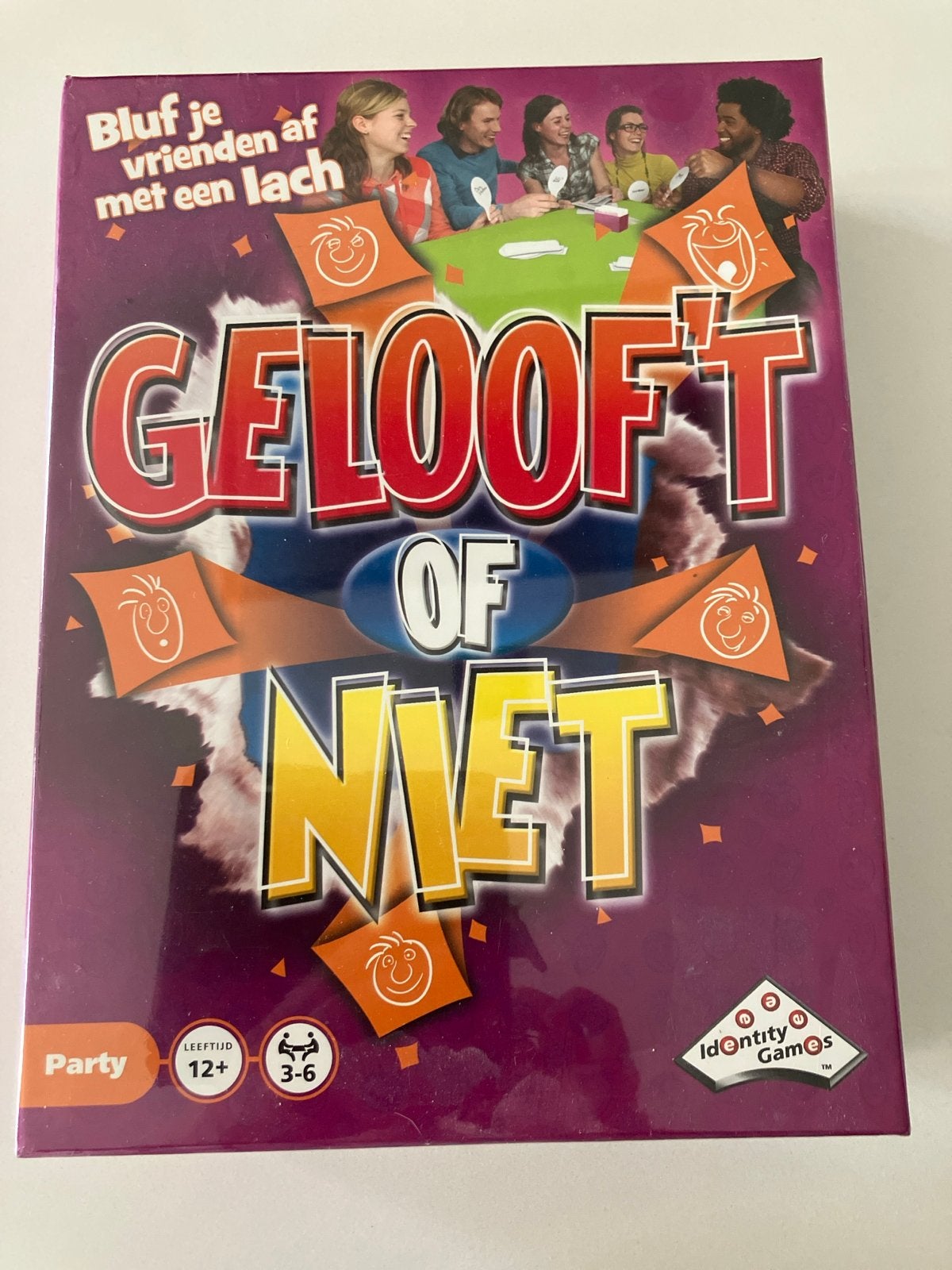 Geloof 't of Niet Party Spel - Nieuw in Verpakking, Drie of vier spelers, Ophalen, Nieuw