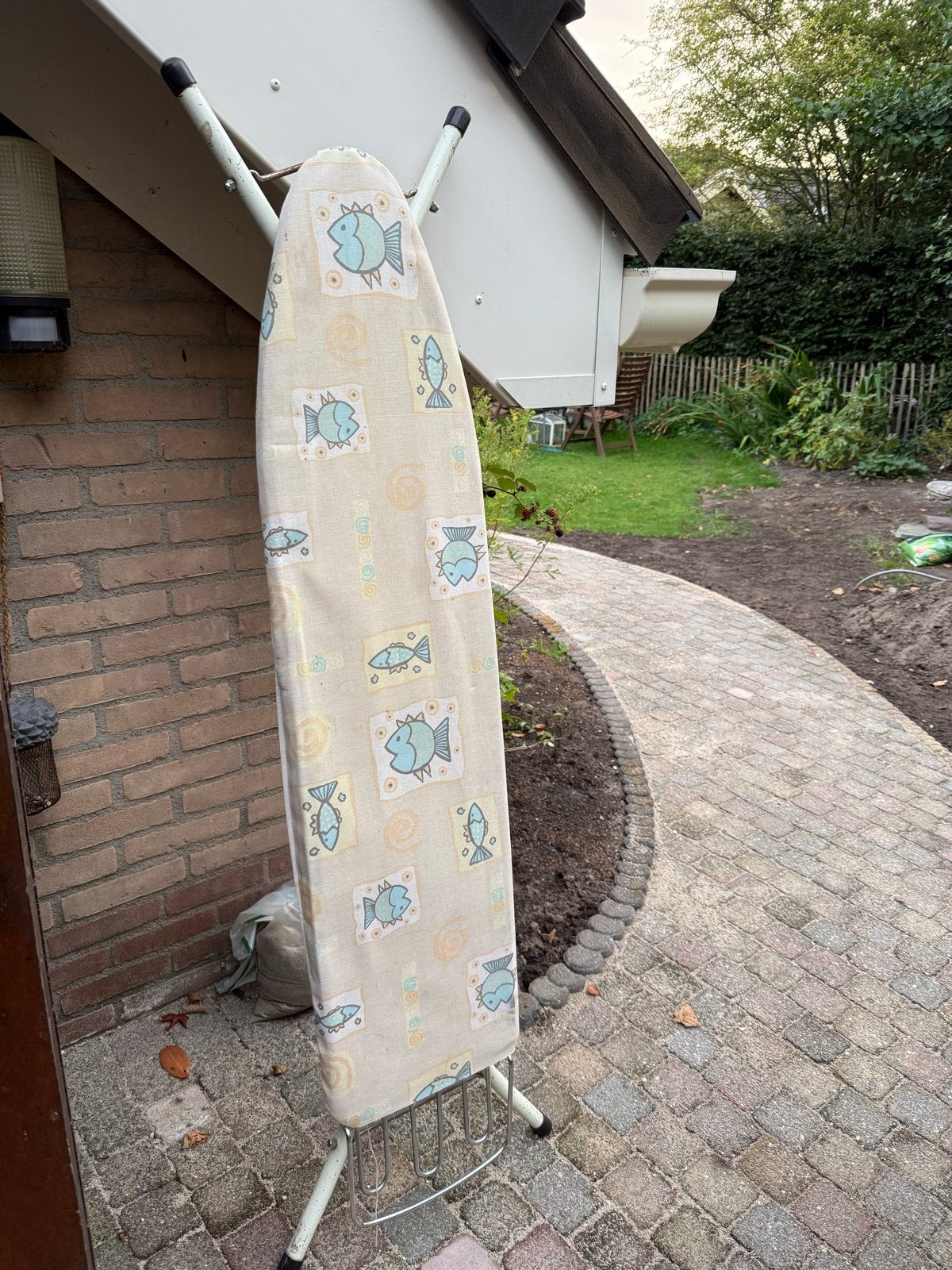 Brabantia Strijkplank met vrolijke vissenprint, Witgoed en Apparatuur, Strijkijzers en Strijkplanken, Ophalen, Gebruikt