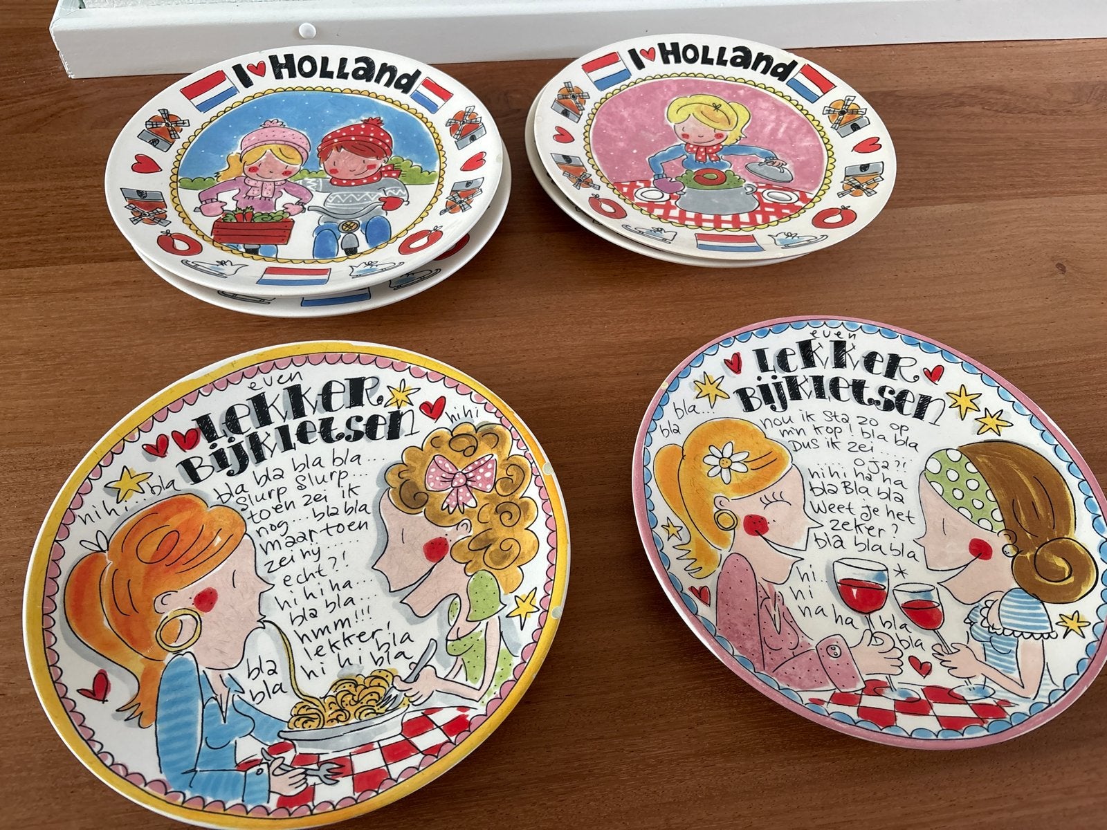 6 Blond Amsterdam Borden, Ophalen, Gebruikt, Aardewerk, Bord(en)