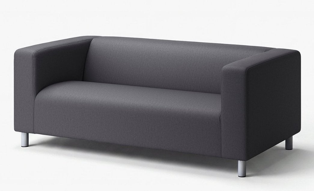 Te koop IKEA Klippan 2-zitsbank met zwarte hoes, Ophalen, 150 tot 200 cm, 75 tot 100 cm, Rechte bank