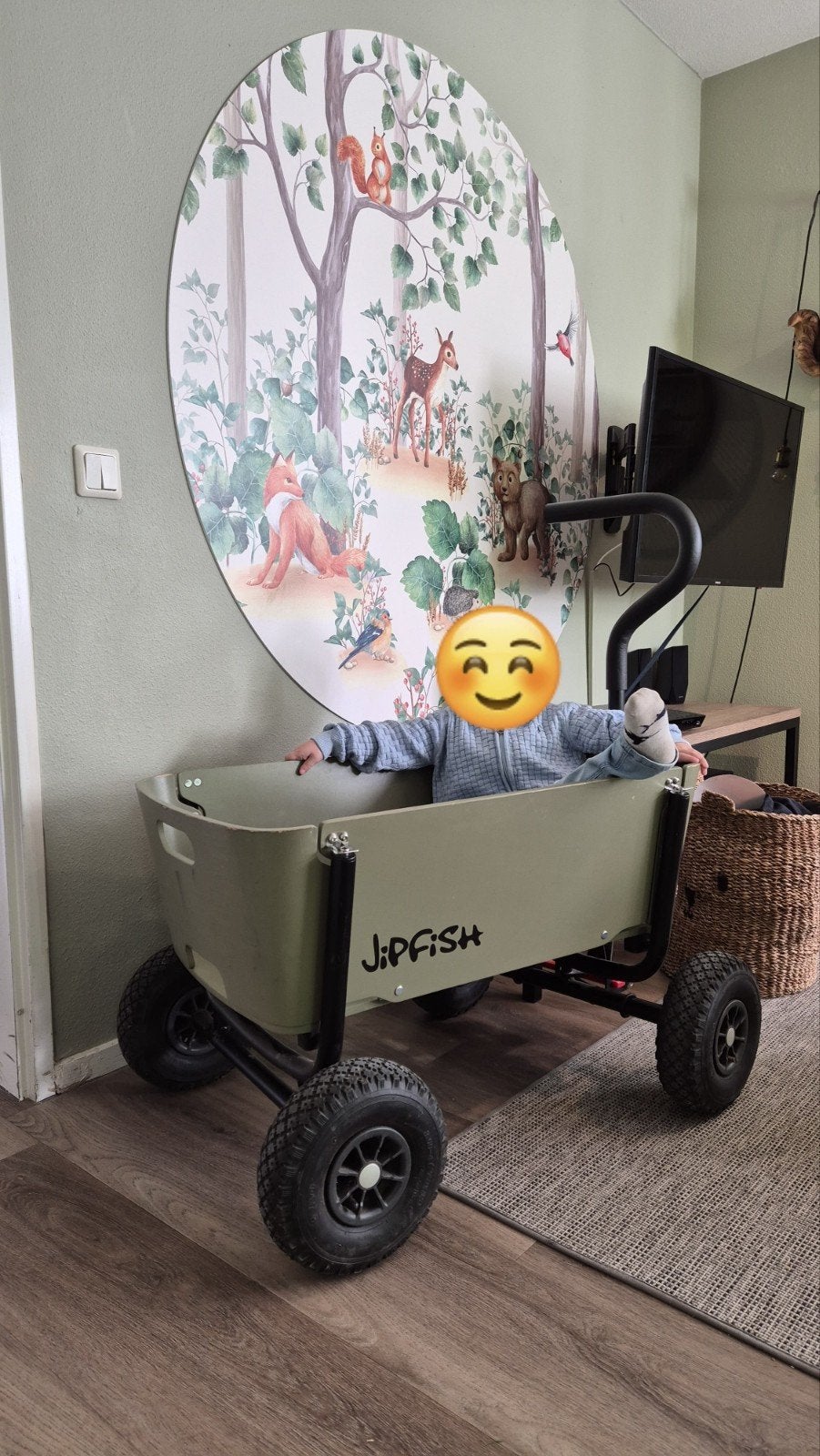 Jipfish bolderkar - Zeer compact en makkelijk op te bergen, Caravans en Kamperen, Ophalen of Verzenden, Opvouwbaar, Gebruikt