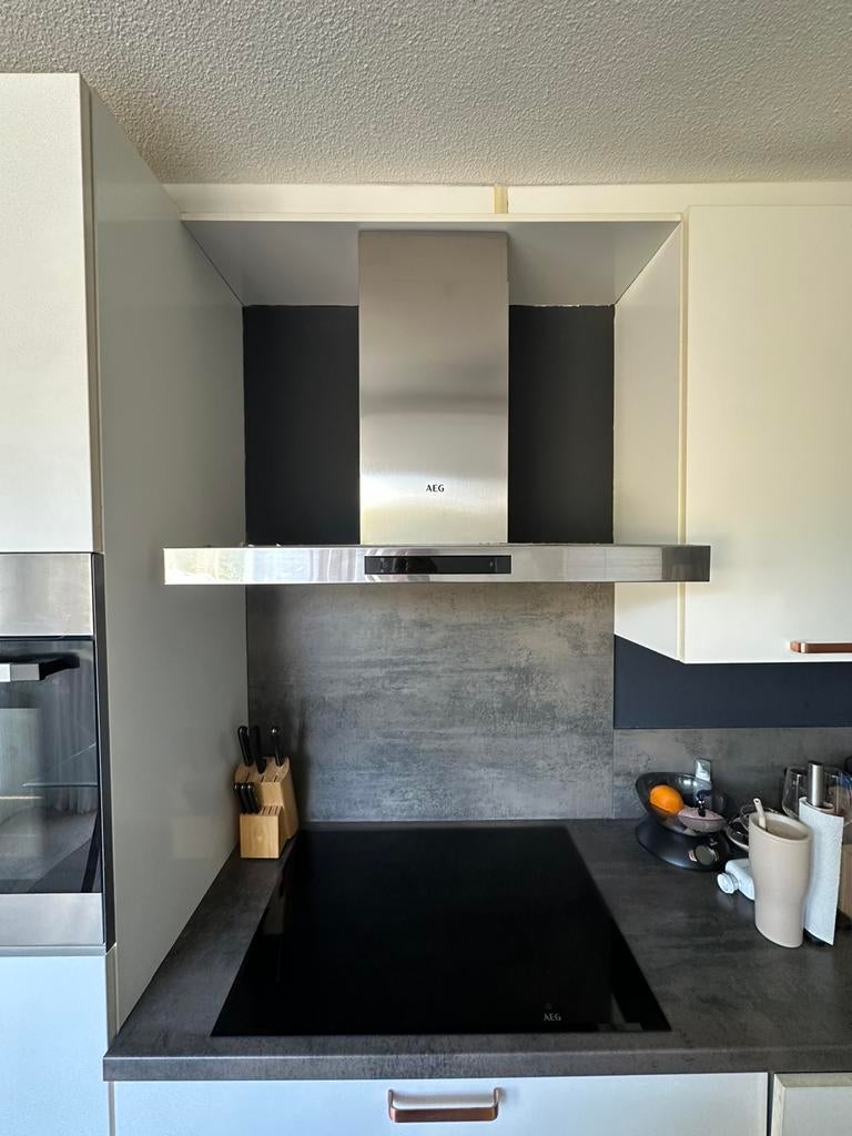 AEG inductiekookplaat + AEG afzuigkap (Hob2Hood) nette staat, Ophalen, Zo goed als nieuw, Inbouw, Inductie