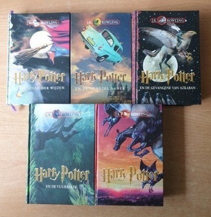 J. K. Rowling - Harry Potter 1 t/m 5 (HC), Boeken, Verzenden, Gelezen, J. K. Rowling