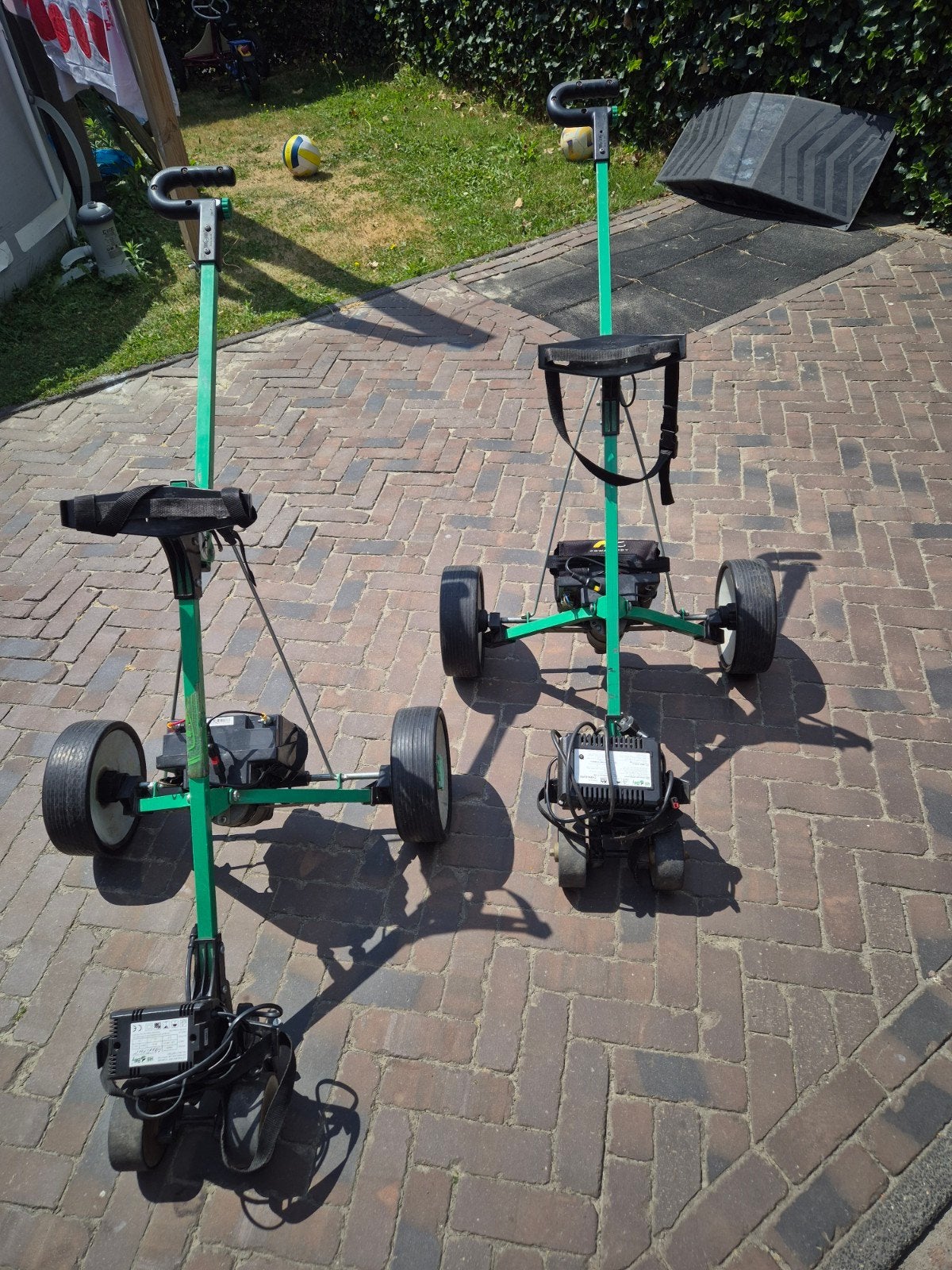 2x Hill billy elektrische golf trolley, Ophalen, Gebruikt, Golfkar, Overige merken