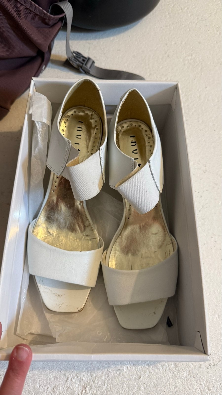 Witte open-teen hakken - Maat 38, Kleding | Dames, Schoenen, Ophalen of Verzenden, Gedragen, Wit, Schoenen met hoge hakken