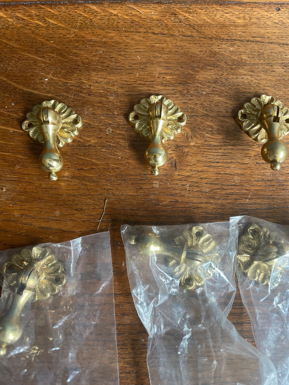 6 Koperen Handgreepjes voor Meubels of Laden, Ophalen of Verzenden, Zo goed als nieuw