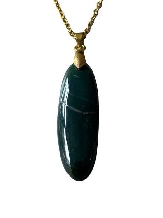 Bloedsteen Edelsteen Ketting - Roestvrijstaal Sieraden, Vanbeeksaar4@gmail.com, Nieuw, Ophalen of Verzenden, Schimmelstraat