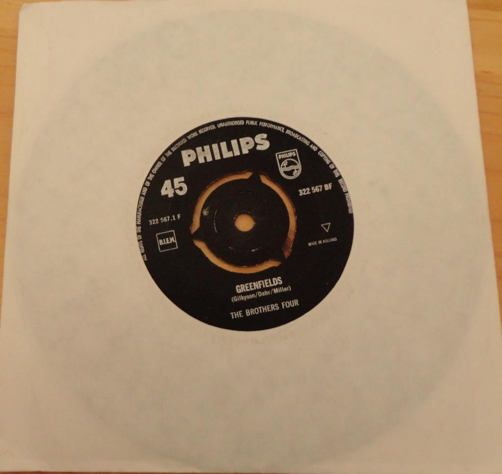 The Brothers Four > Greenfields, Gebruikt, 7 inch, Single, Ophalen of Verzenden