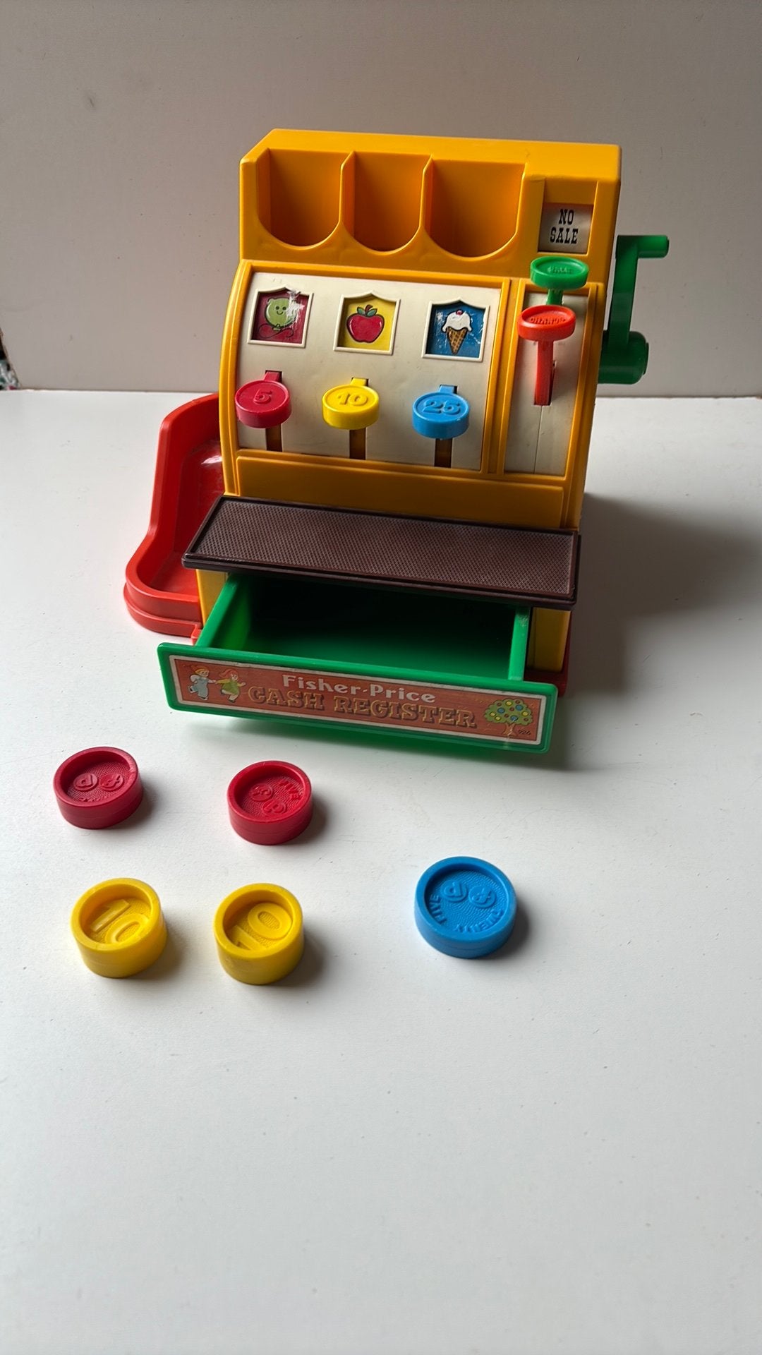 Fisher-Price kassa vintage, Verzamelen, Speelgoed, Ophalen, Gebruikt