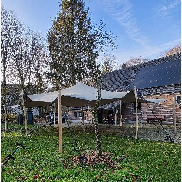 Stretchtent 10 x 10,5 m, nieuw, 4-laags doek, complete set, Ophalen, Partytent, 6 meter of meer, Nieuw