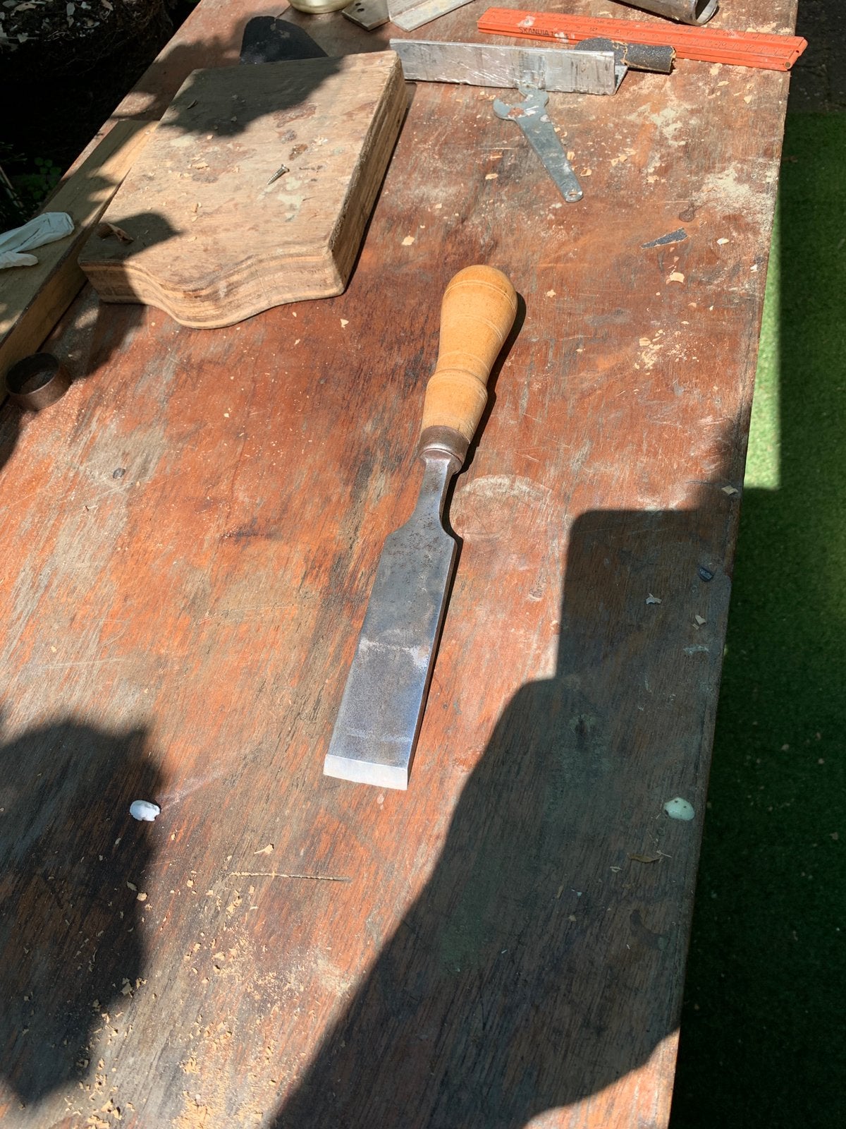 Mooie steekbeitel 38mm 168+heft=298, Ophalen of Verzenden