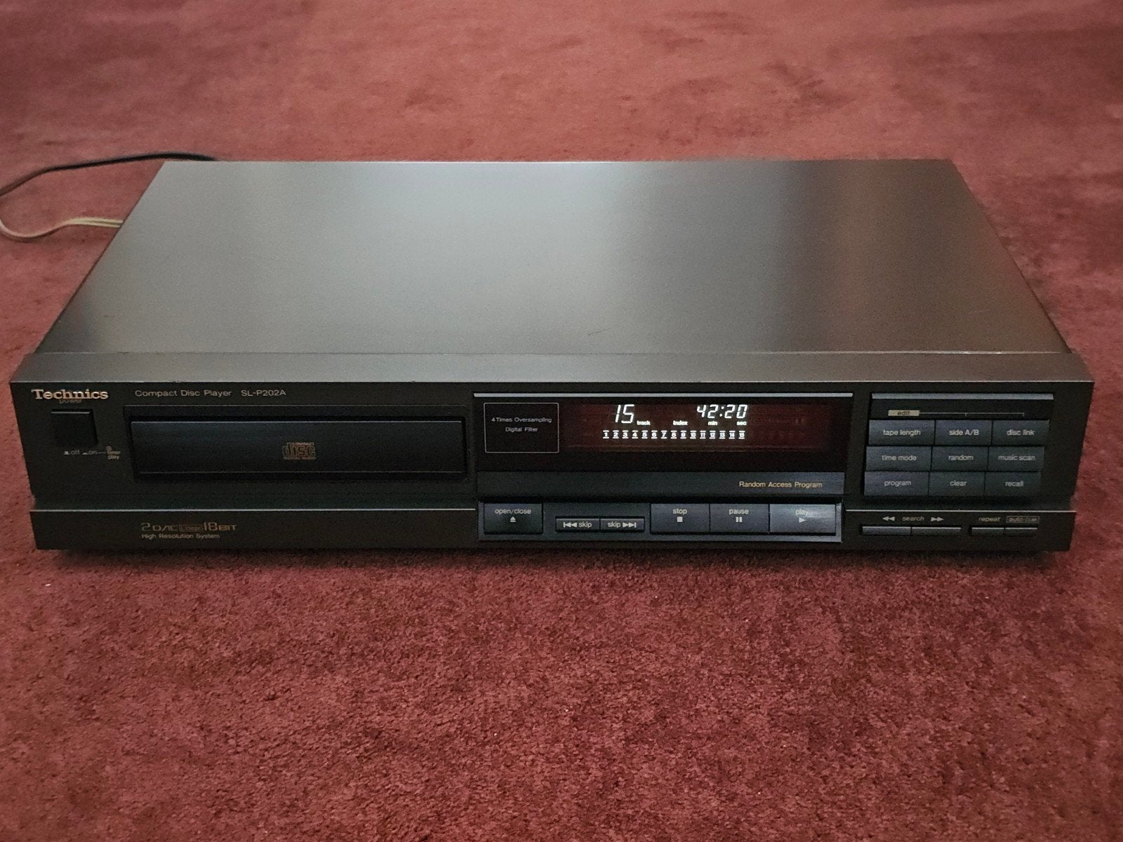 Technics cd speler SL-P202a i.z.g.st., Ophalen of Verzenden, Zo goed als nieuw, Technics
