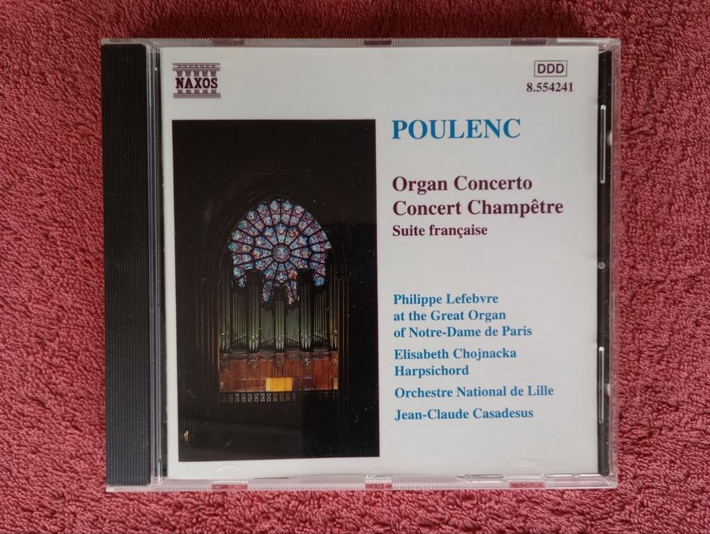 Poulenc Organ Concerto - Philippe Lefebvre organ Notre-Dame, Gebruikt, Met libretto, Modernisme tot heden, Ophalen of Verzenden