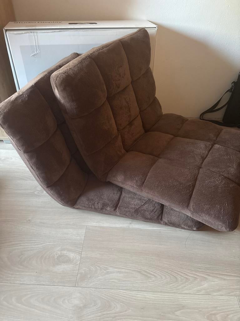 2x COSTWAY Vloerstoel Verstelbaar - Bruin Meditatie Relaxsto, Ophalen, Twee, Bruin, Vloerstoel