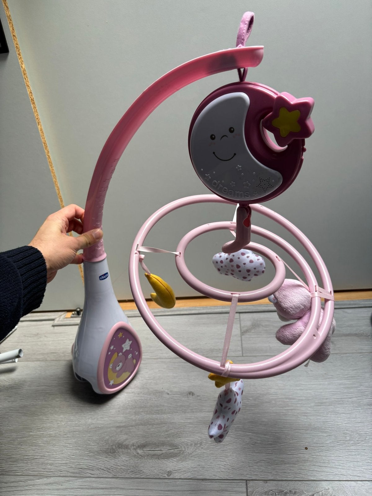 Chicco Next2Dreams Mobiel - Roze (Zo goed als nieuw), Ophalen, Zo goed als nieuw, Mobiel, Met licht