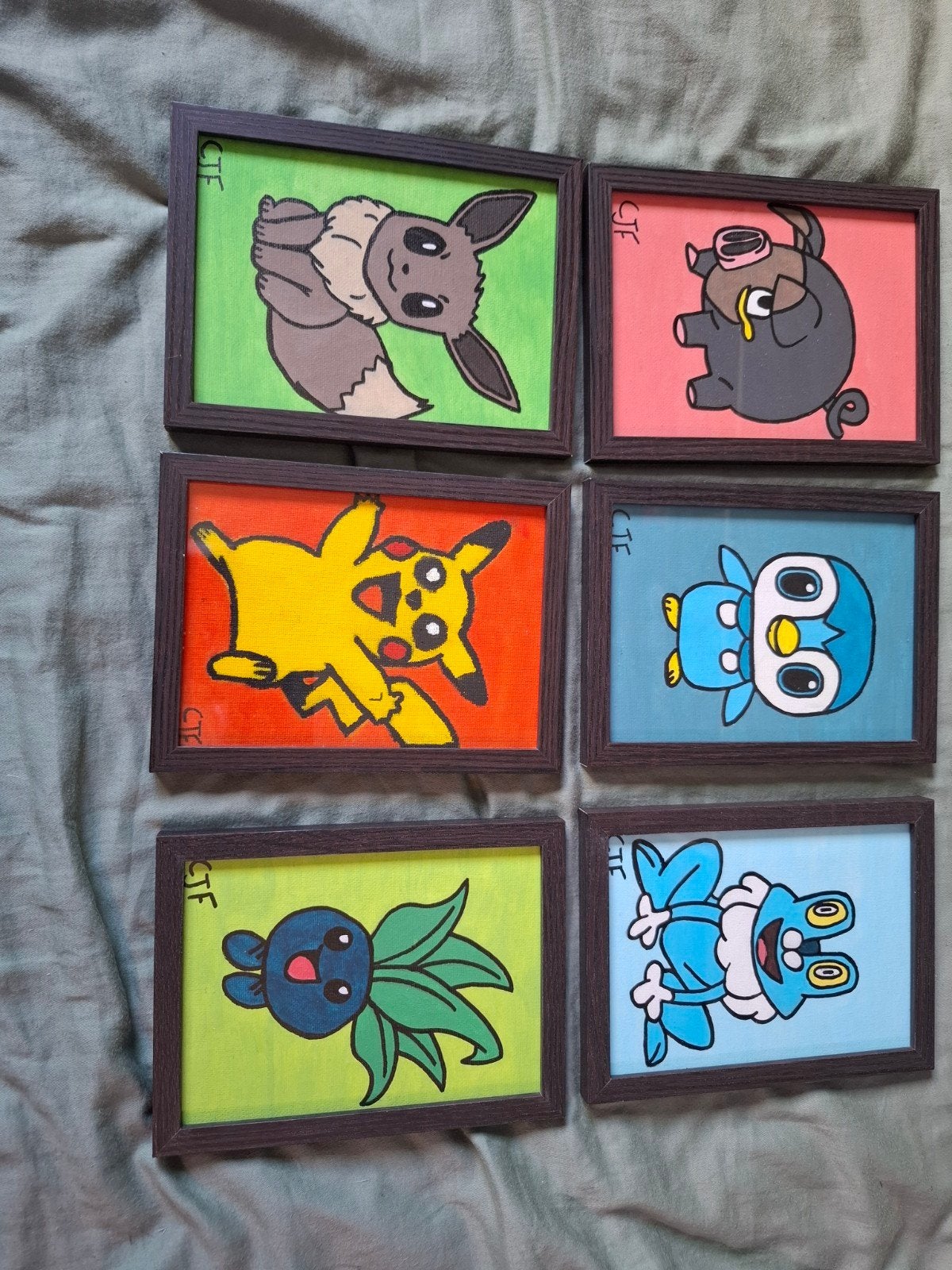 Handgeschilderde Pokémon schilderijen, Ophalen of Verzenden