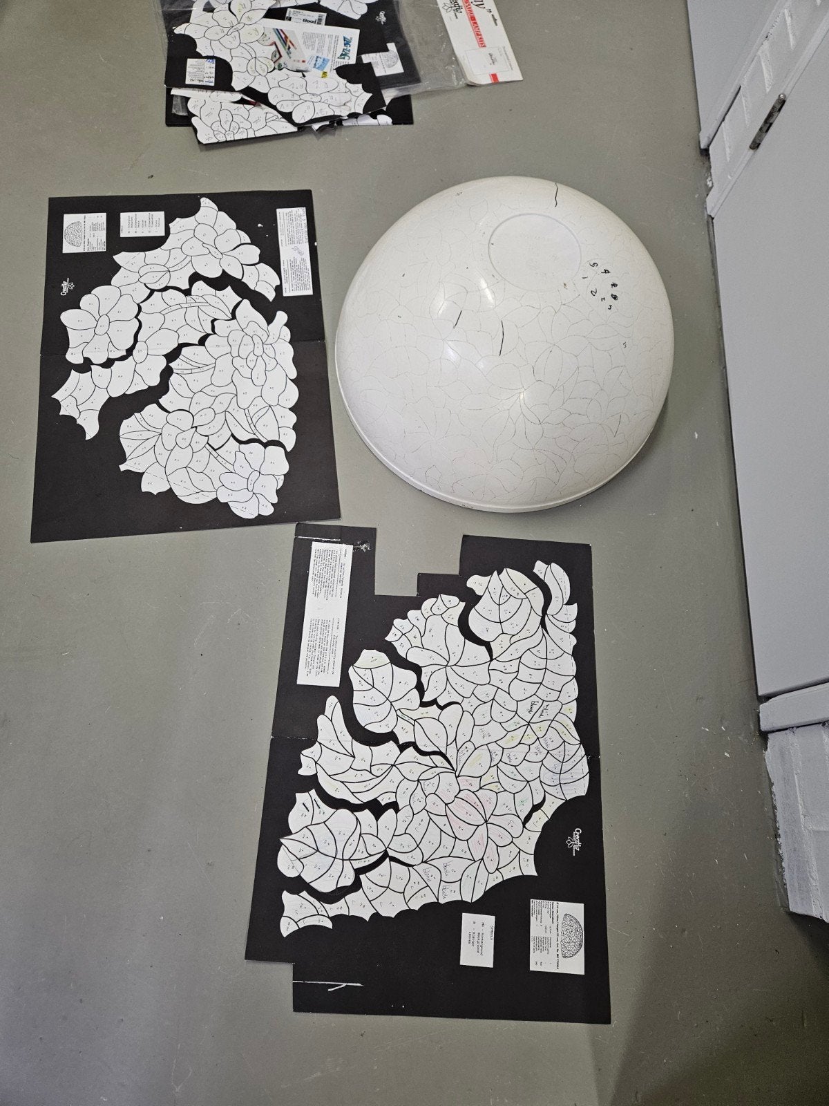 Polyester mal 50 cm voor Tiffany lampen met patronen, Ophalen of Verzenden
