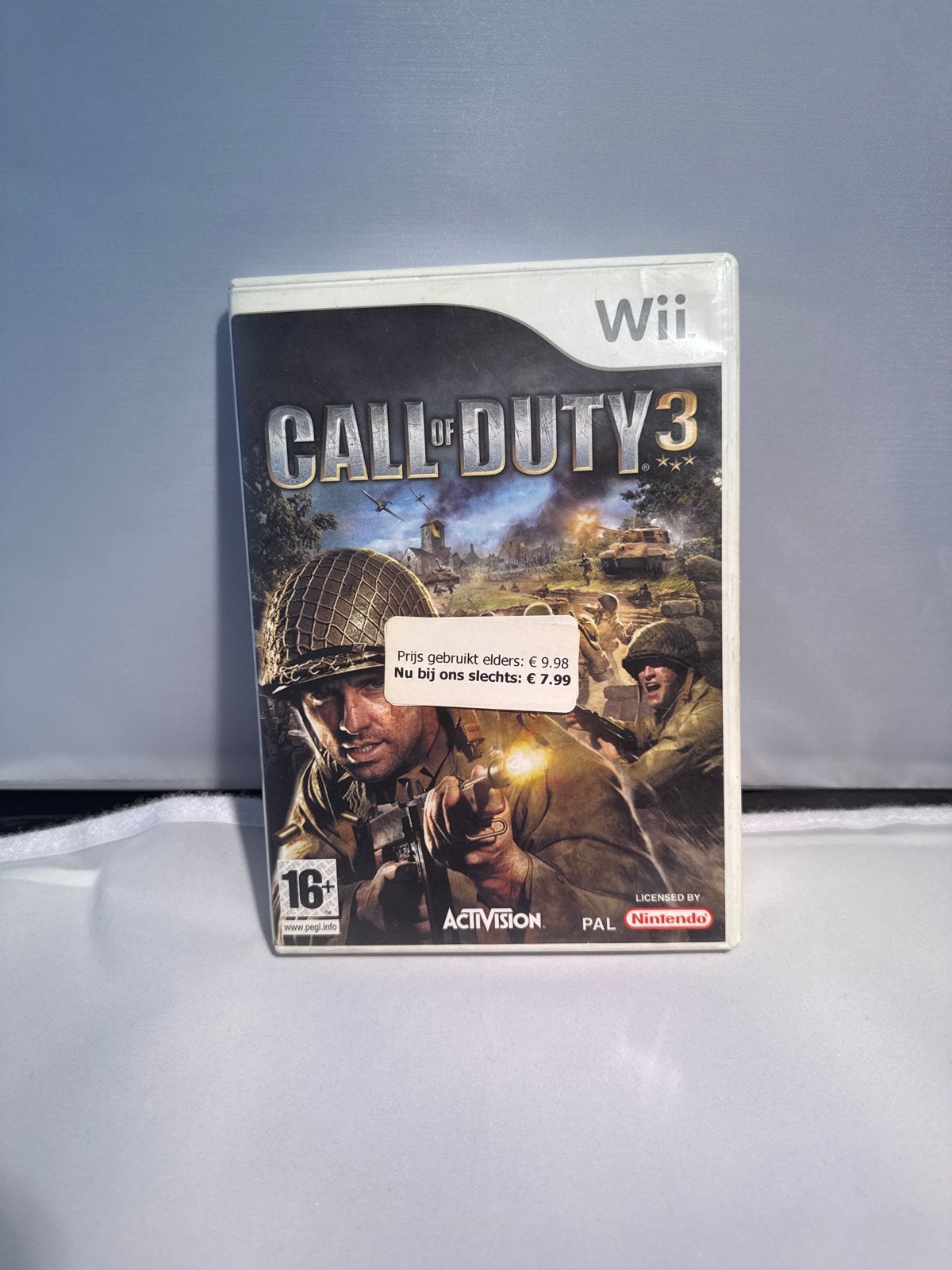 Call of Duty 3 voor de Nintendo Wii - Tweede Wereldoorlog, Spelcomputers en Games, Games | Nintendo Wii, Gebruikt, Shooter, 1 speler