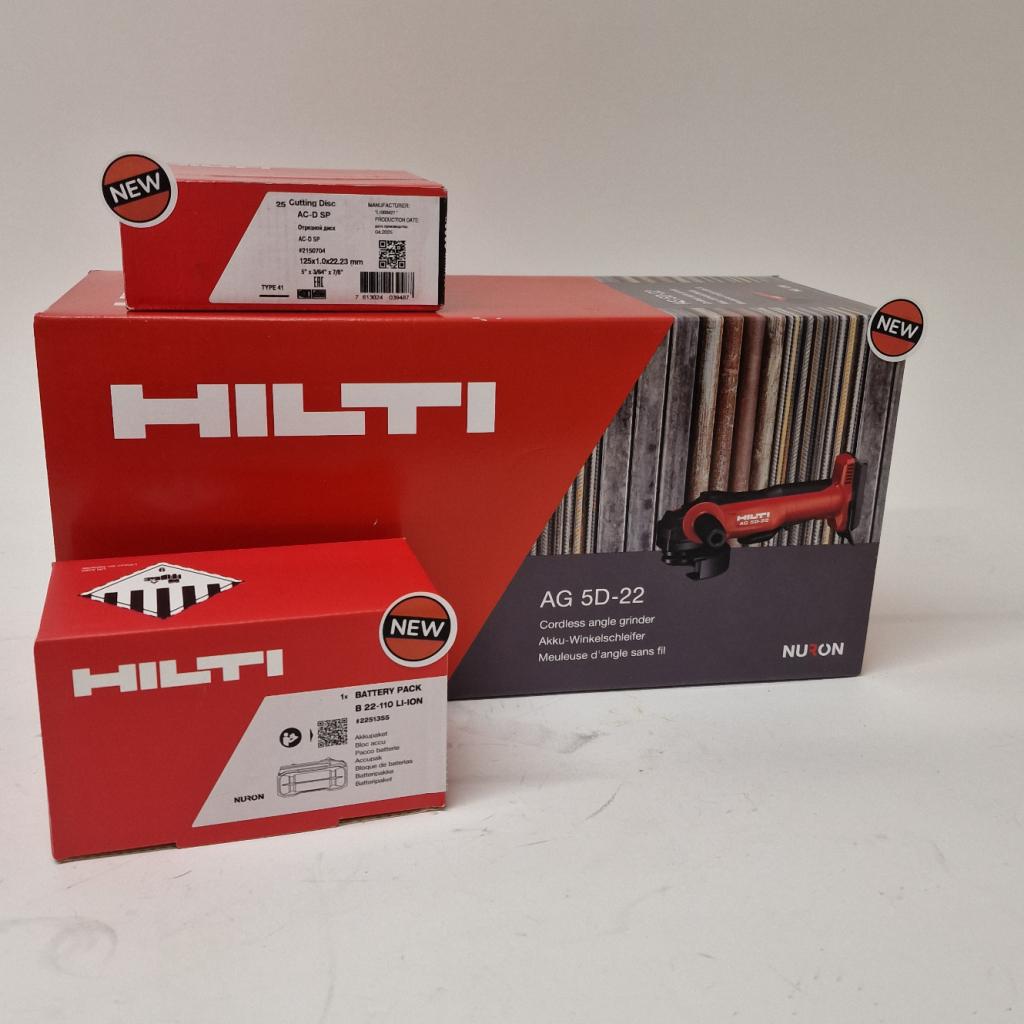 Hilti AG 5D-22 Nuron Haakse Accuslijper (125 mm) Incl Accu |, Hilti, Nieuw, Support@hilti.com, Hilti Corporation, Feldkircher Strasse 100, 
9494 Schaan
Liechtenstein