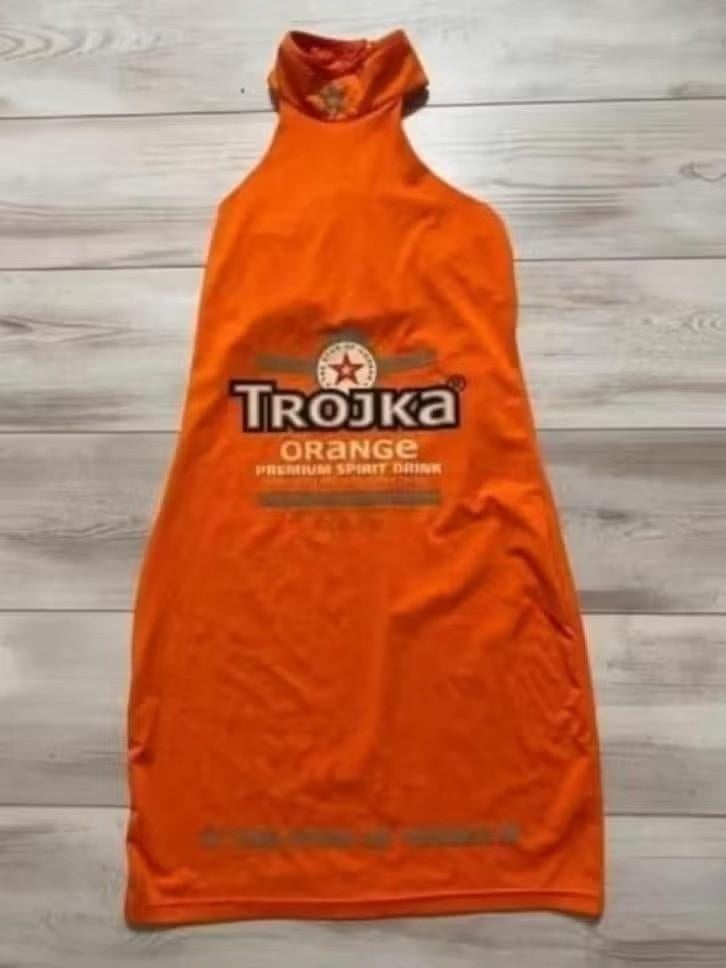 Jurkje : the star of vodkas TROJKA- orange, Ophalen of Verzenden, Zo goed als nieuw, Gebruiksvoorwerp