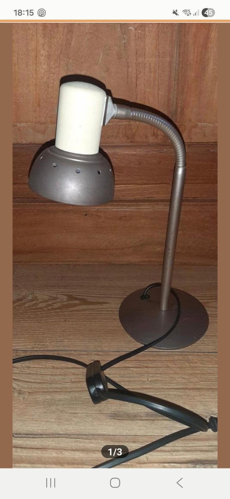 Vintage Barbara bureaulamp, grijs, verstelbaar, Bureaulamp, Gebruikt, Overige merken, Vintage