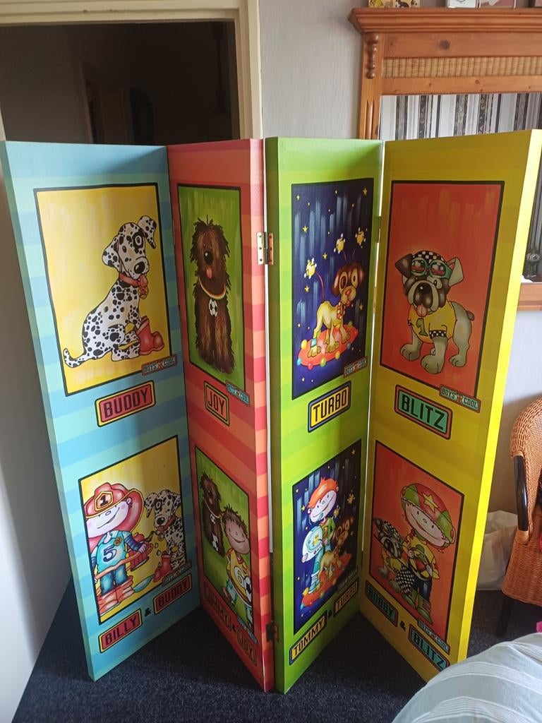 Geweldig mooie kinder kamerscherm op linnen, Ophalen of Verzenden, Zo goed als nieuw