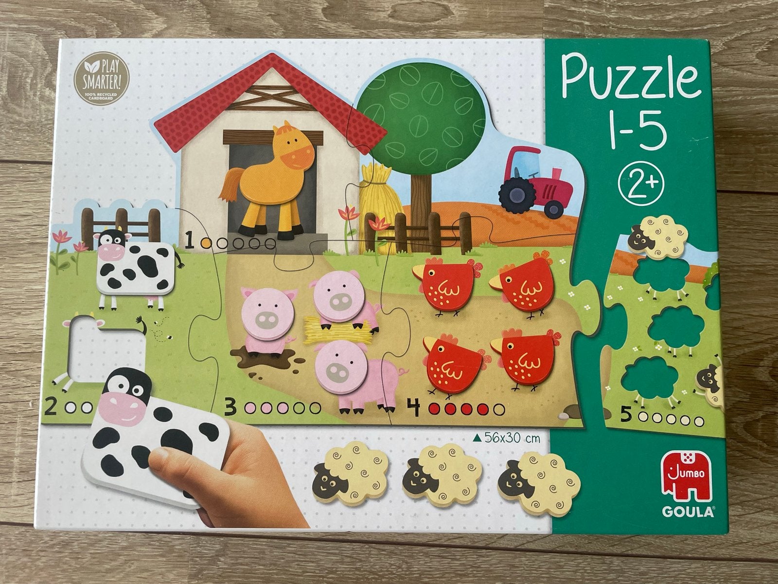 Goula Boerderij Puzzel 1-5 met Dieren, Ophalen of Verzenden, 10 tot 50 stukjes, Zo goed als nieuw, 2 tot 4 jaar