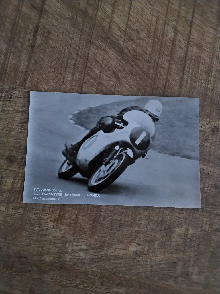 Echte foto ansichtkaart tt assen bob macintyre, Ophalen of Verzenden, Nieuw, Motoren
