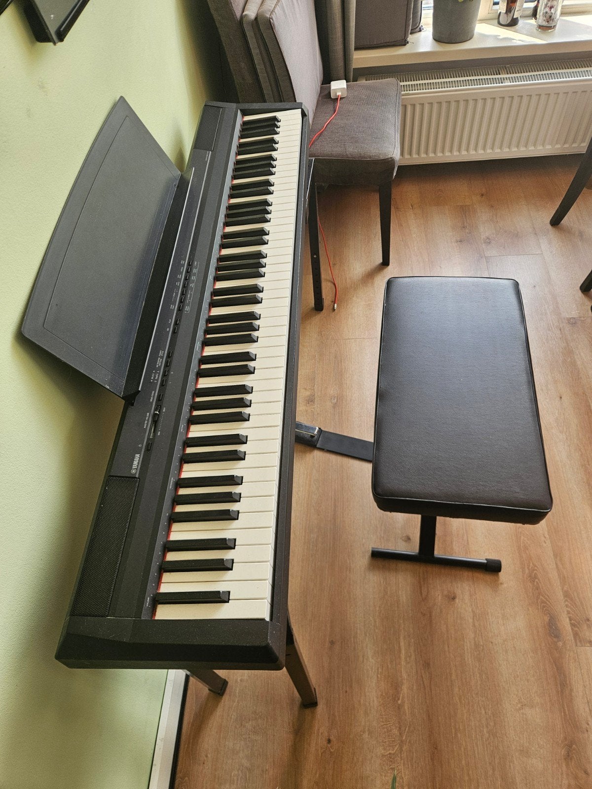 Yamaha P-105 Digitale Piano incl koffer, Ophalen, Gebruikt, Zwart, Digitaal