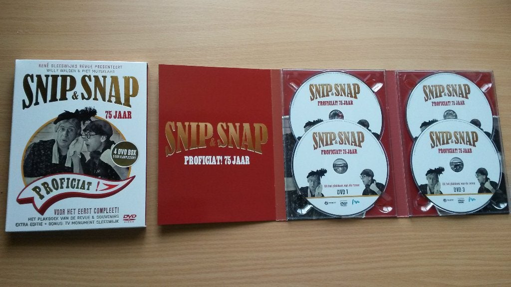 Snip & Snap 75 Jaar Proficiat! 4DVD Box Compleet, Extra's, Verzenden, Alle leeftijden, Overige typen
