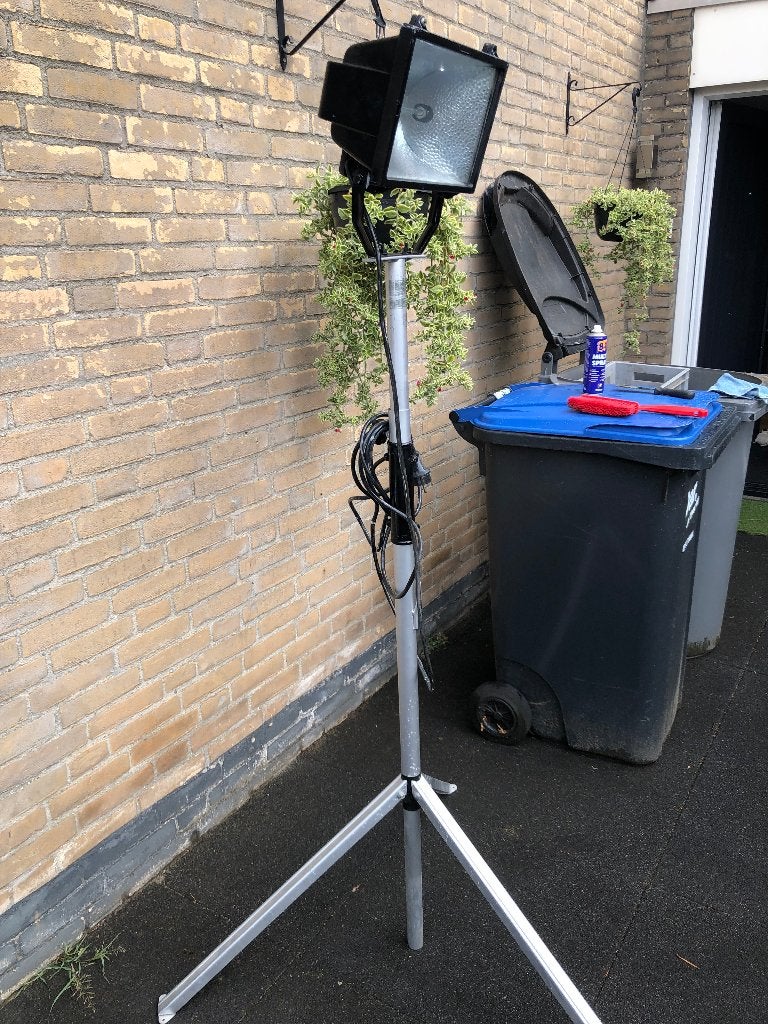 Bouwlamp op statief, Ophalen, Met statief, Zo goed als nieuw, Lamp