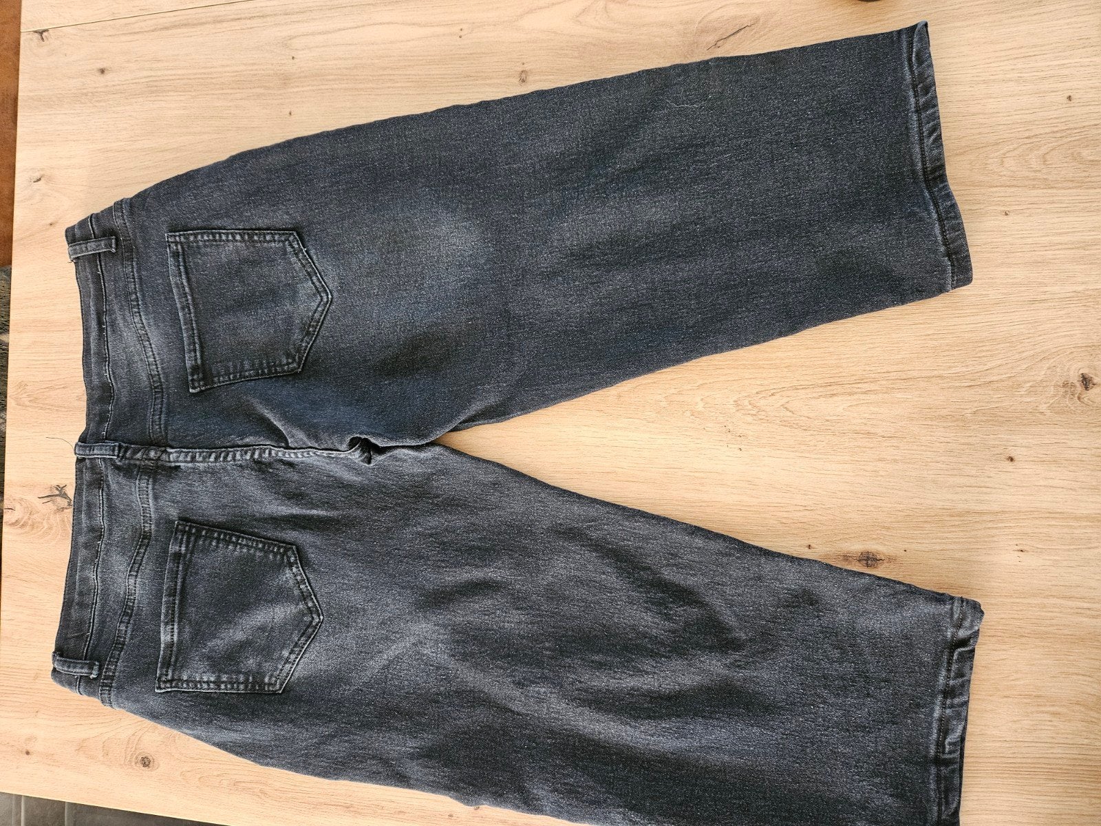 Zwarte driekwart jeans - Maat XL, Ophalen of Verzenden, Gedragen, Maat 46/48 (XL) of groter, Zwart